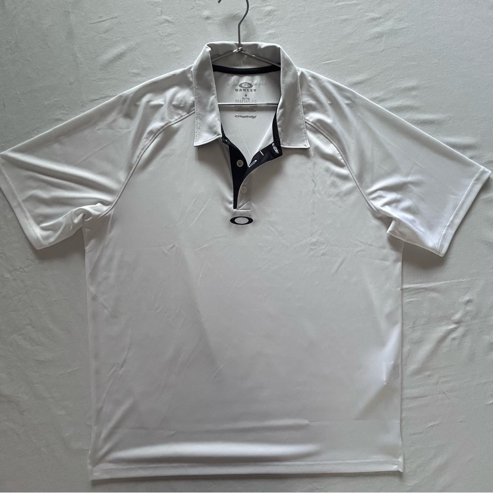 Oakley White Polo Shirt with Black Accents